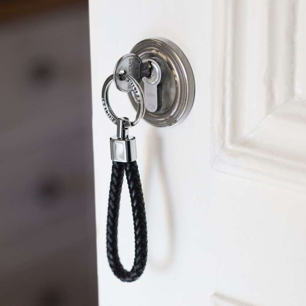Sleutelhanger SERGIO 12 cm, zwart, Philippi