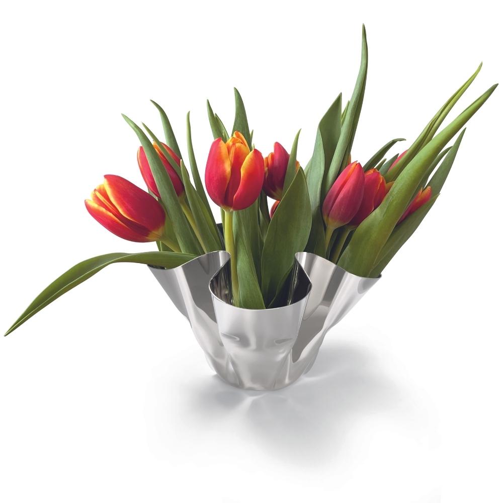 Waxinelichthouder / vaas MARGEAUX 18 cm, roestvrij staal, Philippi