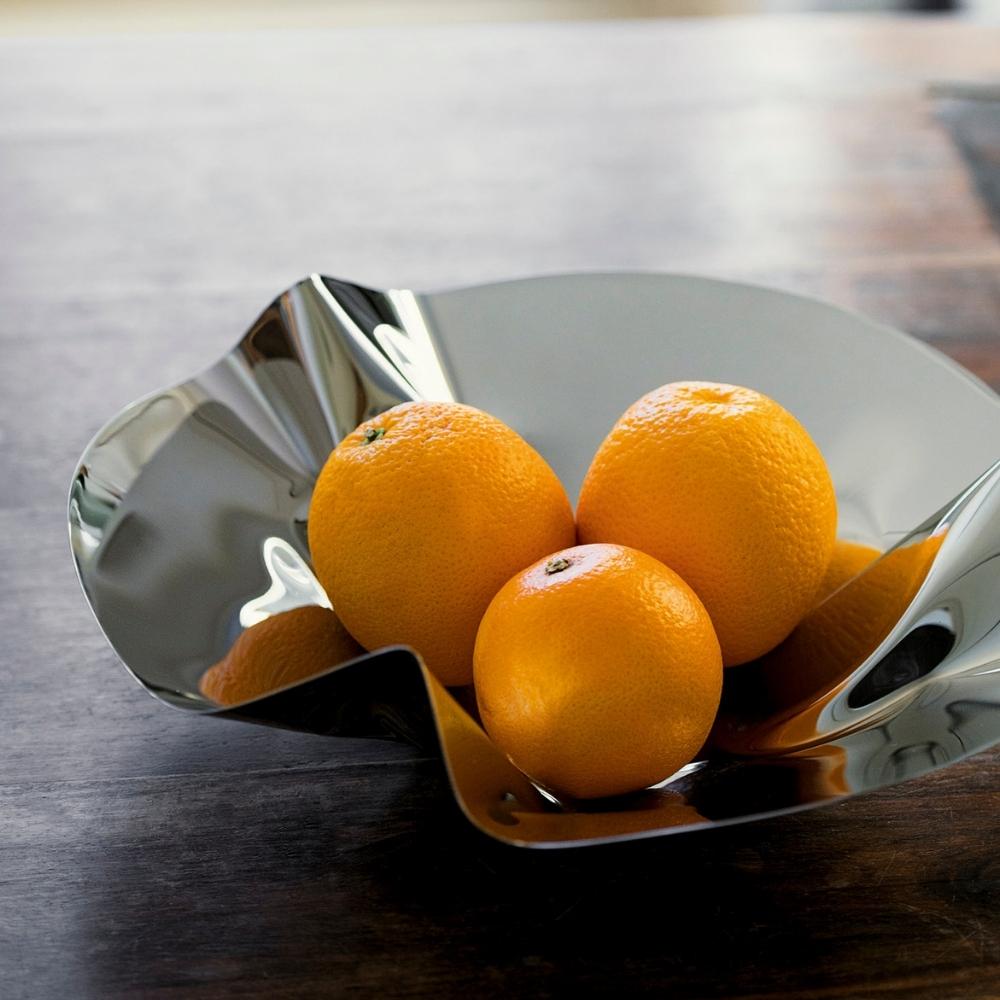 Decoratieve fruitschaal MARGARETHE 30 x 10 cm, zilver, Philippi