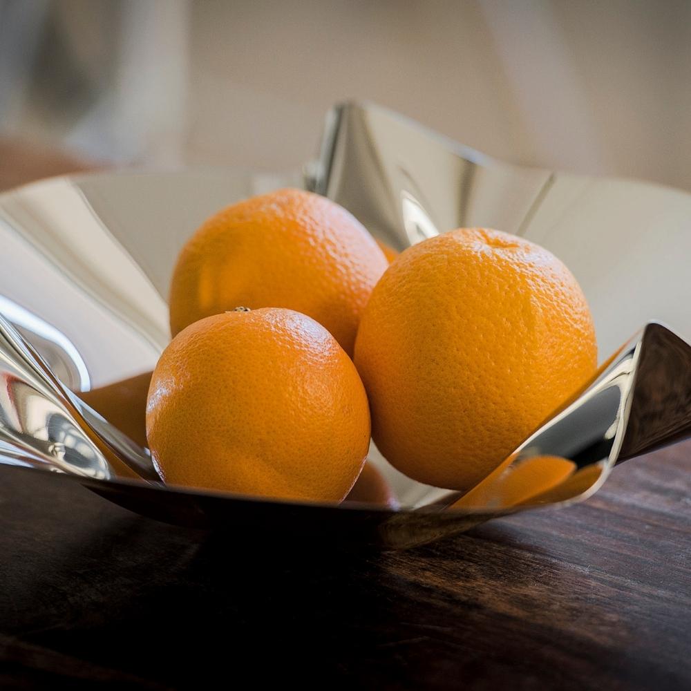 Decoratieve fruitschaal MARGARETHE 30 x 10 cm, zilver, Philippi