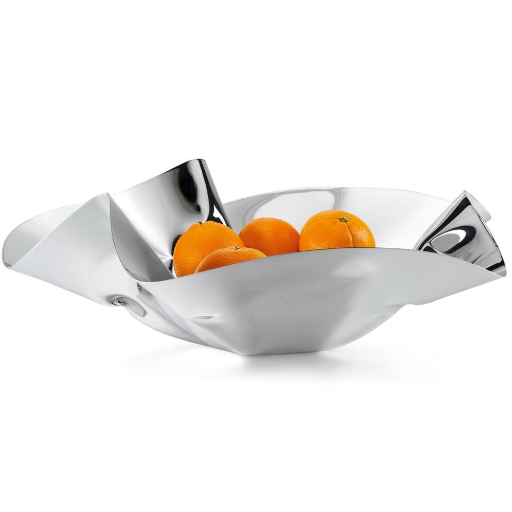 Decoratieve fruitschaal MARGARETHE 30 x 10 cm, zilver, Philippi