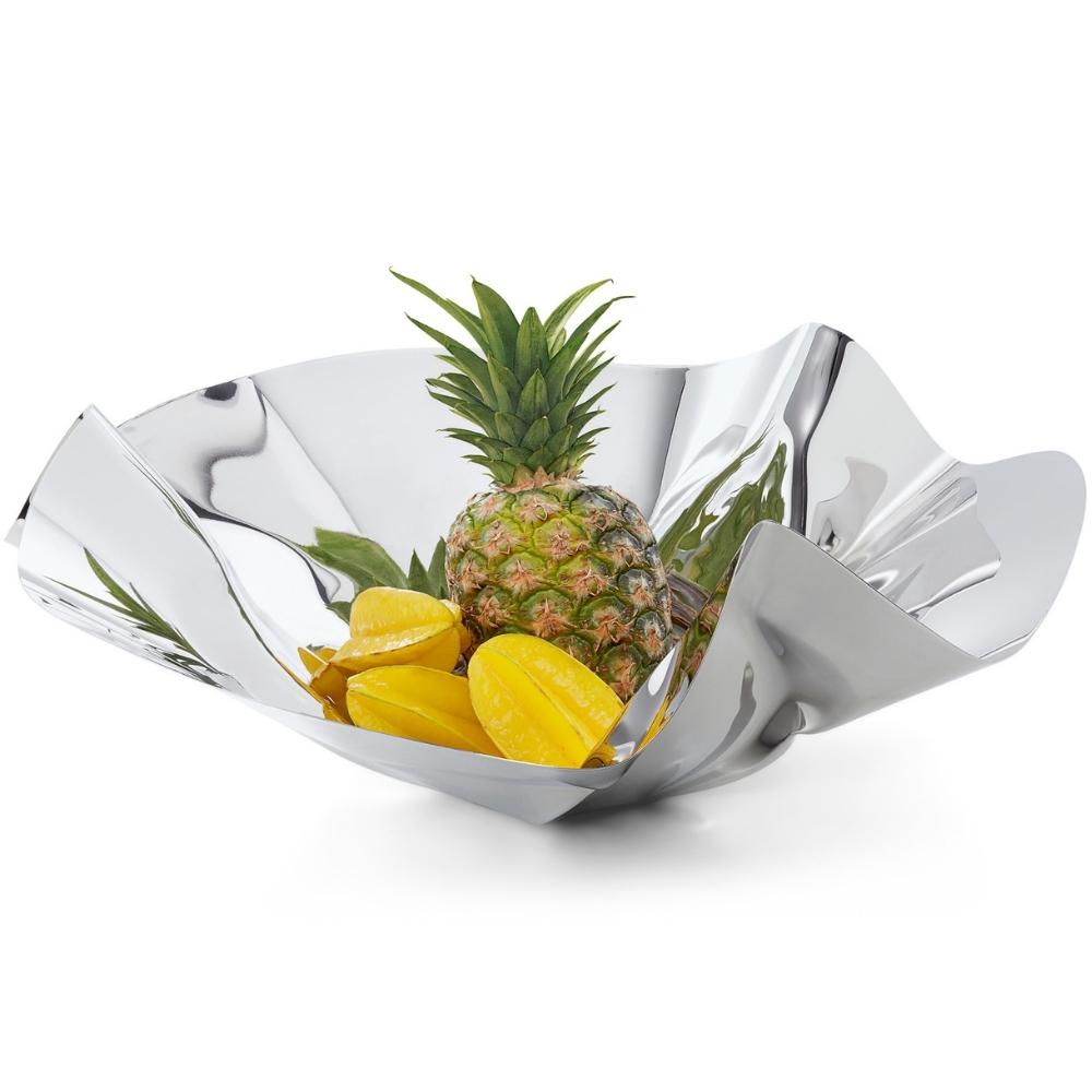 Decoratieve fruitschaal MARGARETHE 30 x 10 cm, zilver, Philippi