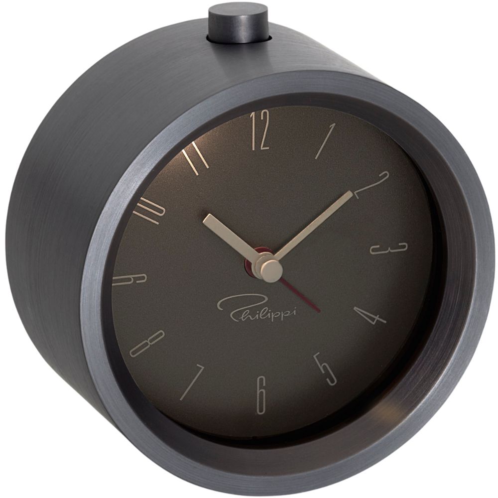 Wekker TEMPUS 10 cm, grijs, Philippi