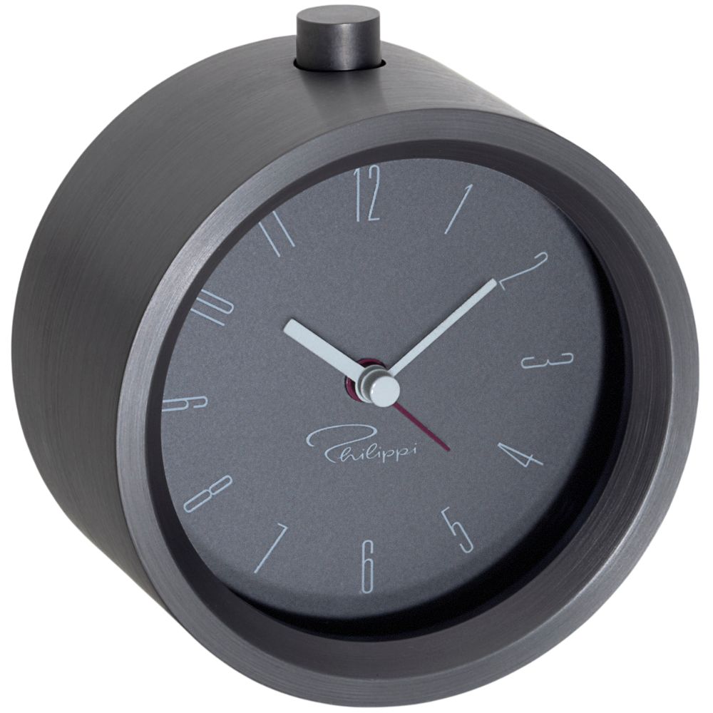 Wekker TEMPUS 10 cm, grijs, Philippi