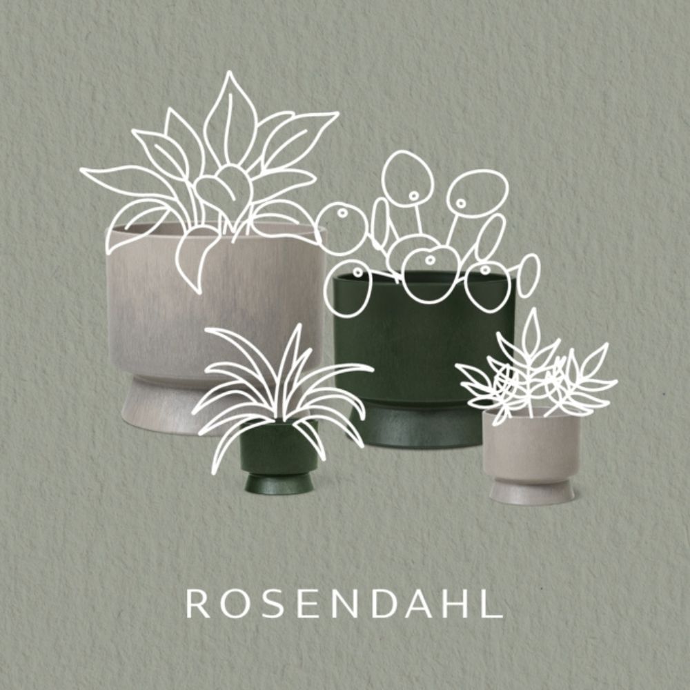 Bloempot RECYCLED 12 cm, donkergroen, Rosendahl