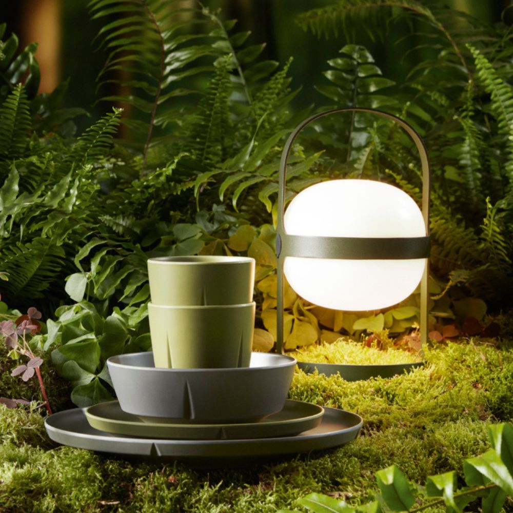 Draagbare tafellamp SOFT SPOT 25 cm, LED, olijfgroen, Rosendahl