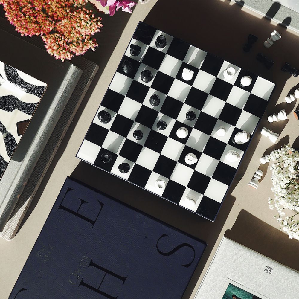 Schaakspel ART OF CHESS, zwart Printworks