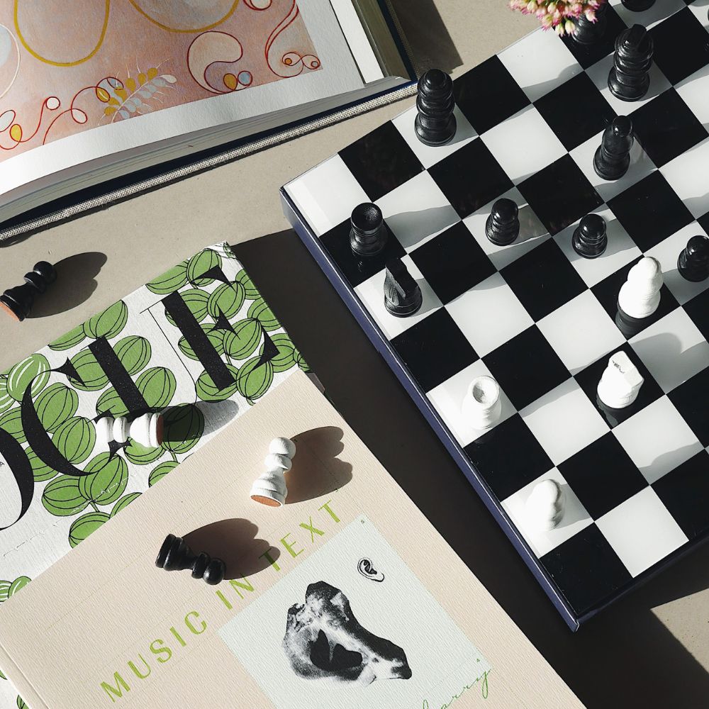 Schaakspel ART OF CHESS, zwart Printworks