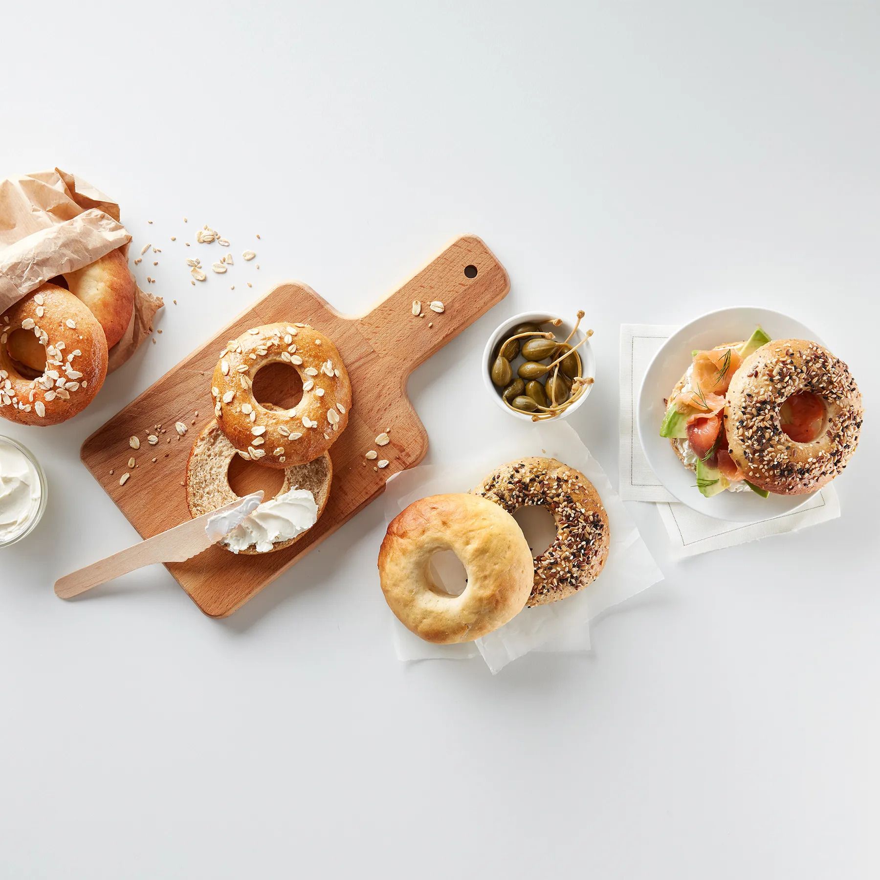 Bagel-bakvorm, set van 6 stuks, bruin, siliconen, Lékué