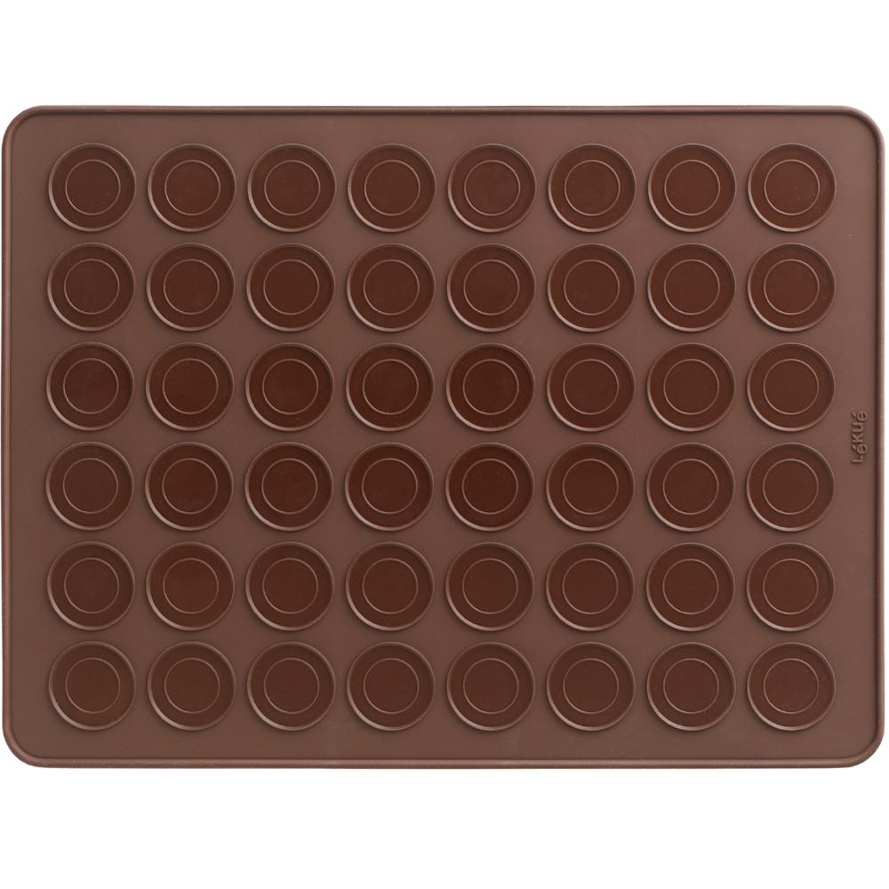 Franse macarons bakmat 40 cm, bruin, siliconen, Lékué