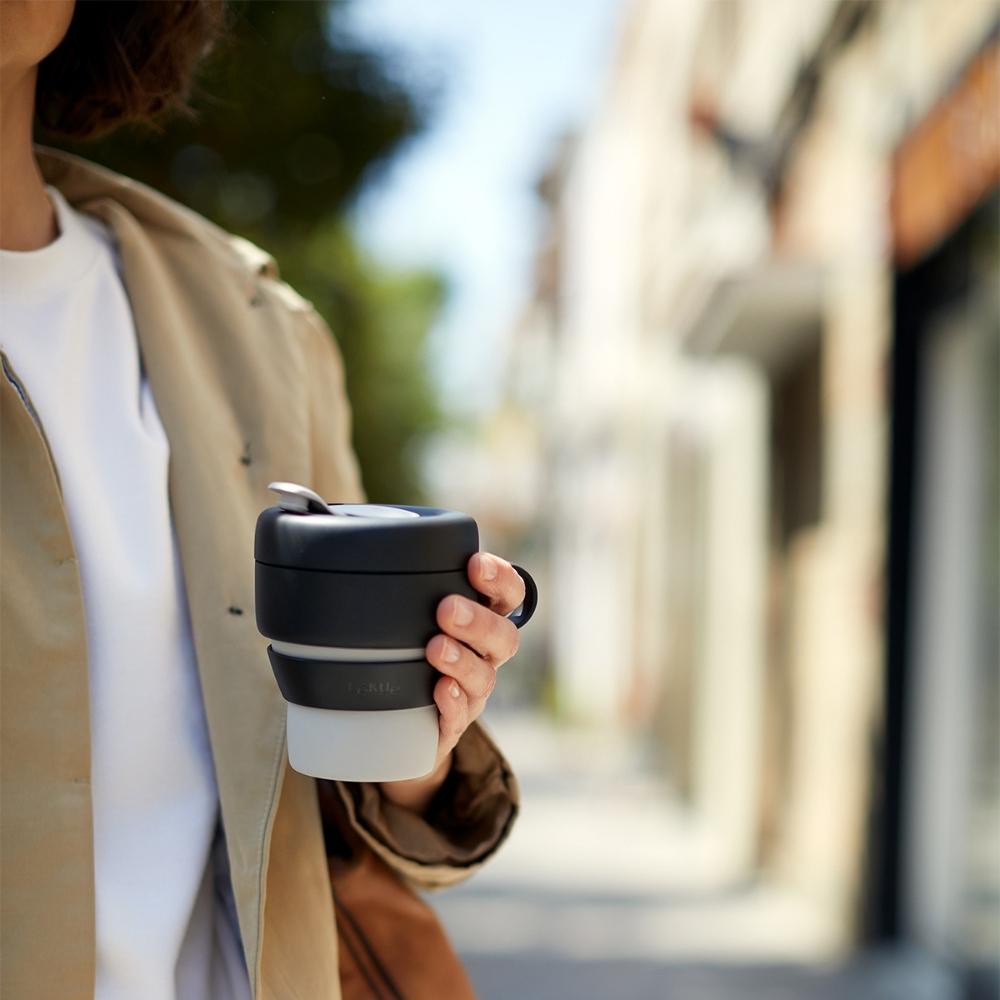 Reisbeker MUG TO GO, 350 ml, grijs, Lékué