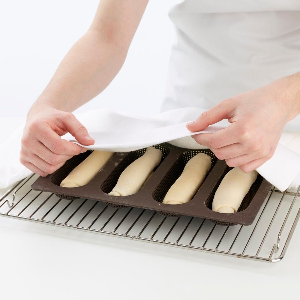 Baguette bakvorm, siliconen, bruin, Lékué