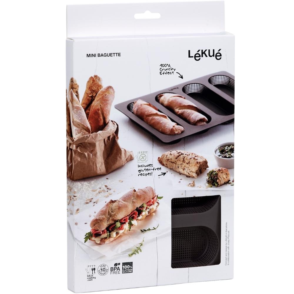 Baguette bakvorm, siliconen, bruin, Lékué