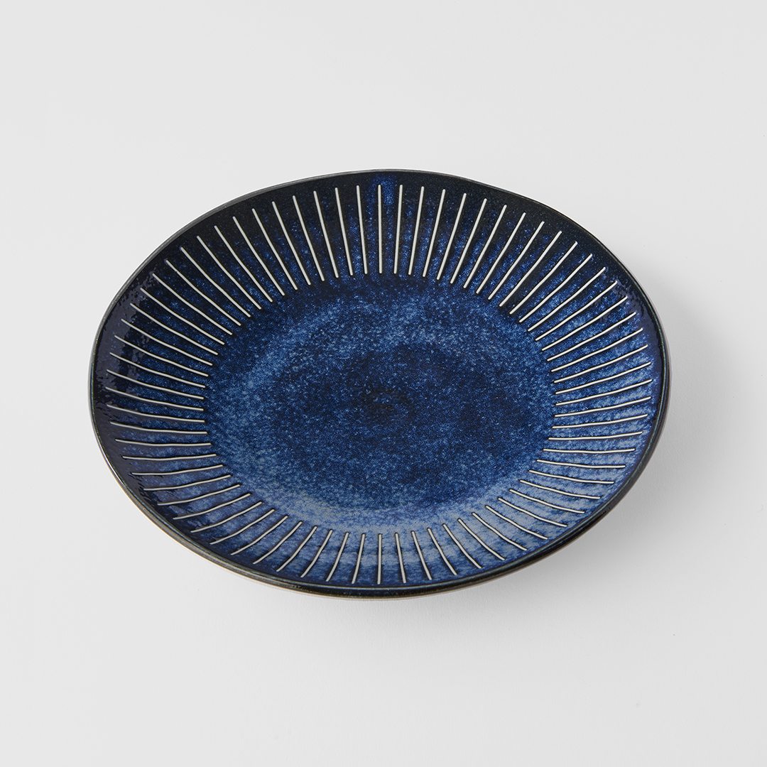 Dineerbord RIDGED INDIGO 25cm, MIJ