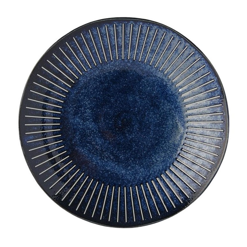 Dineerbord RIDGED INDIGO 25cm, MIJ