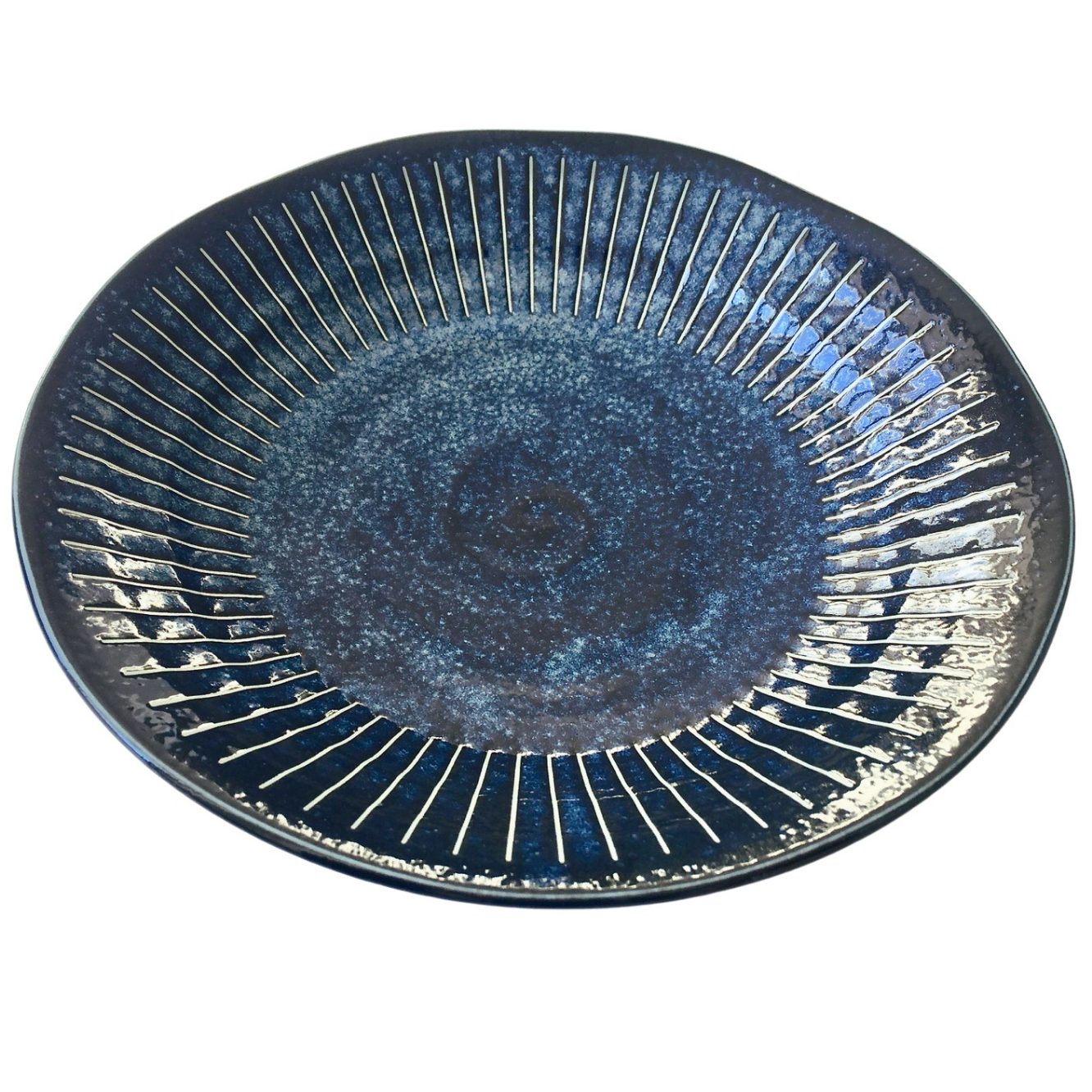 Dineerbord RIDGED INDIGO 25cm, MIJ