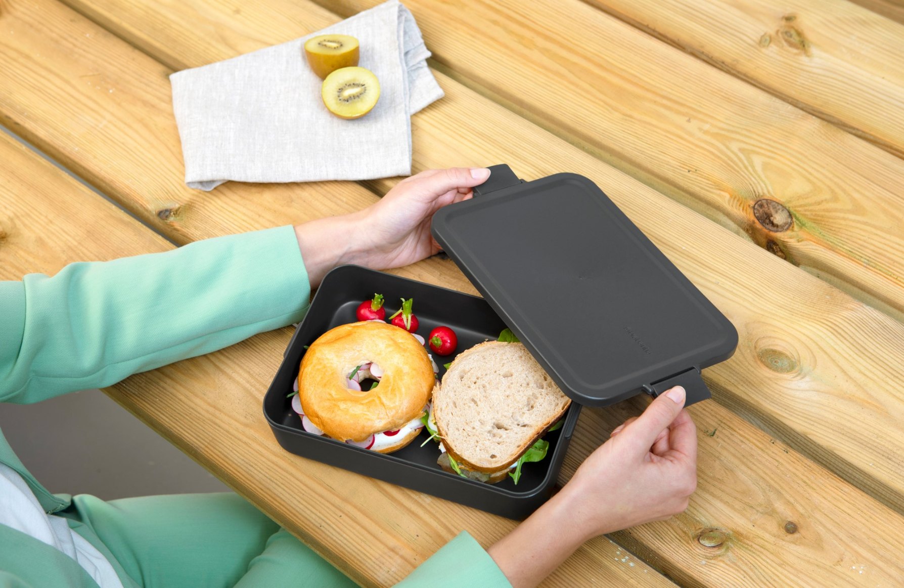 Lunchtrommel MAKE & TAKE 2 l, donkergrijs, Brabantia