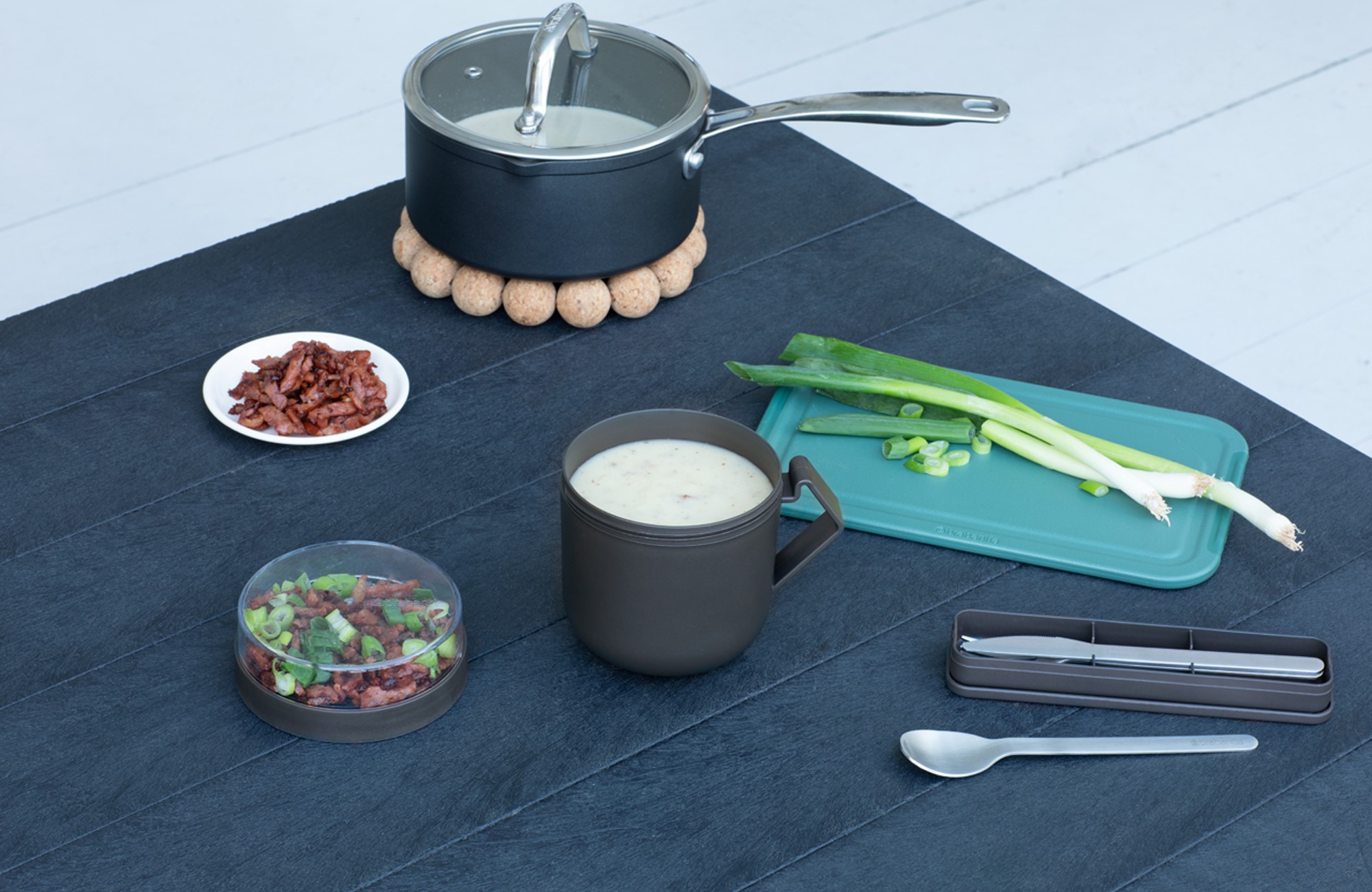 Lunchkom MAKE & TAKE 600 ml, donkergrijs, Brabantia