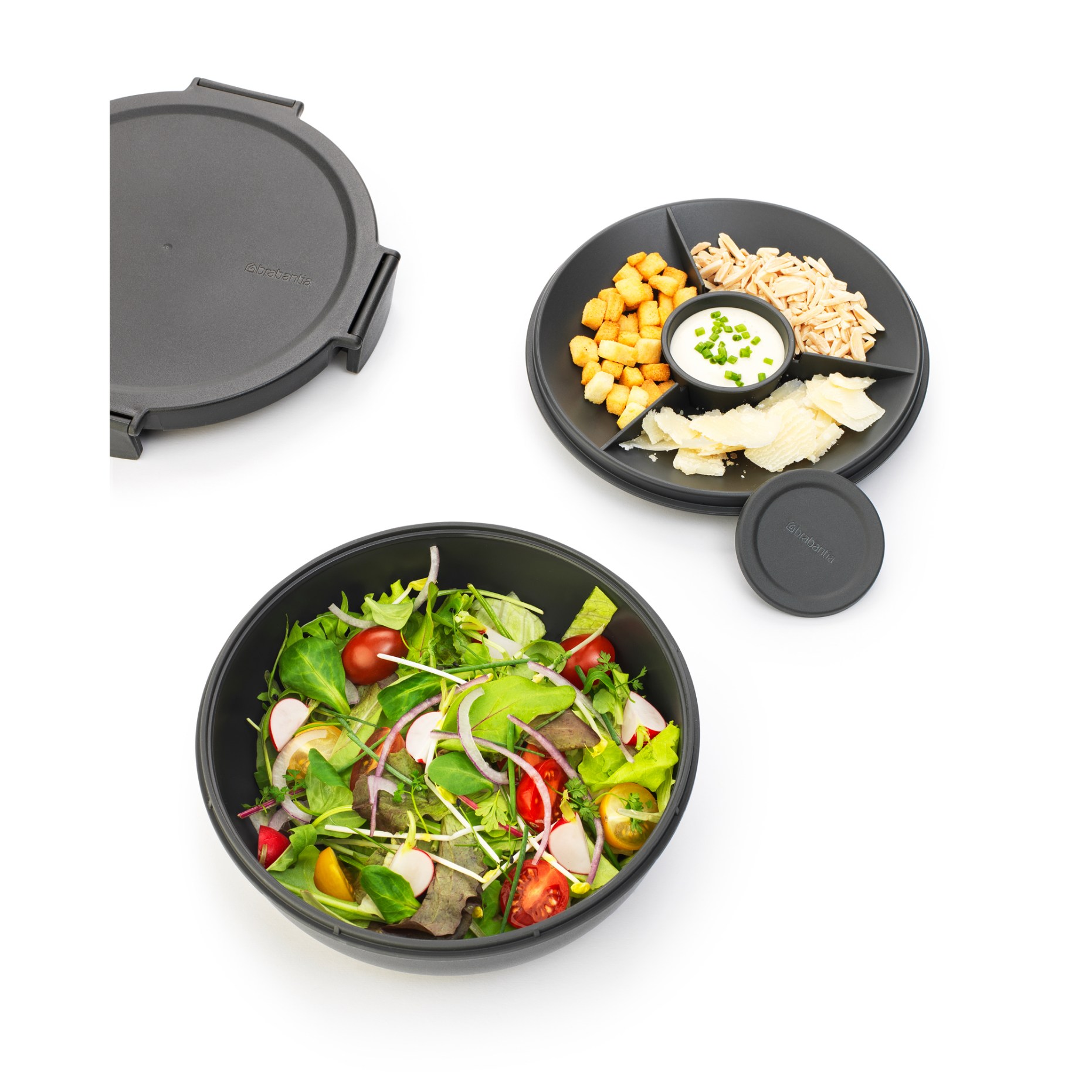 Lunchschaal MAKE & TAKE 1,3 l, donkergrijs, Brabantia
