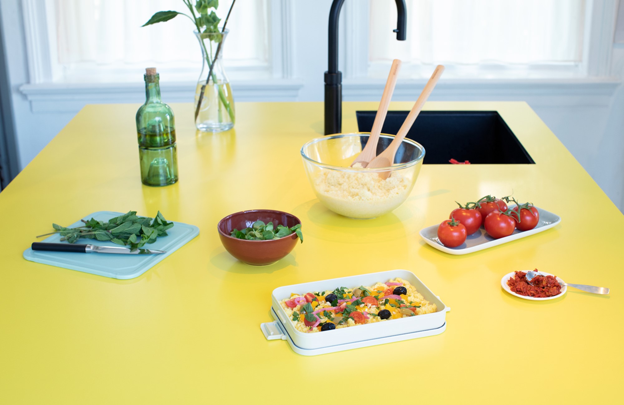 Lunchtrommel MAKE & TAKE flat, lichtgrijs, Brabantia