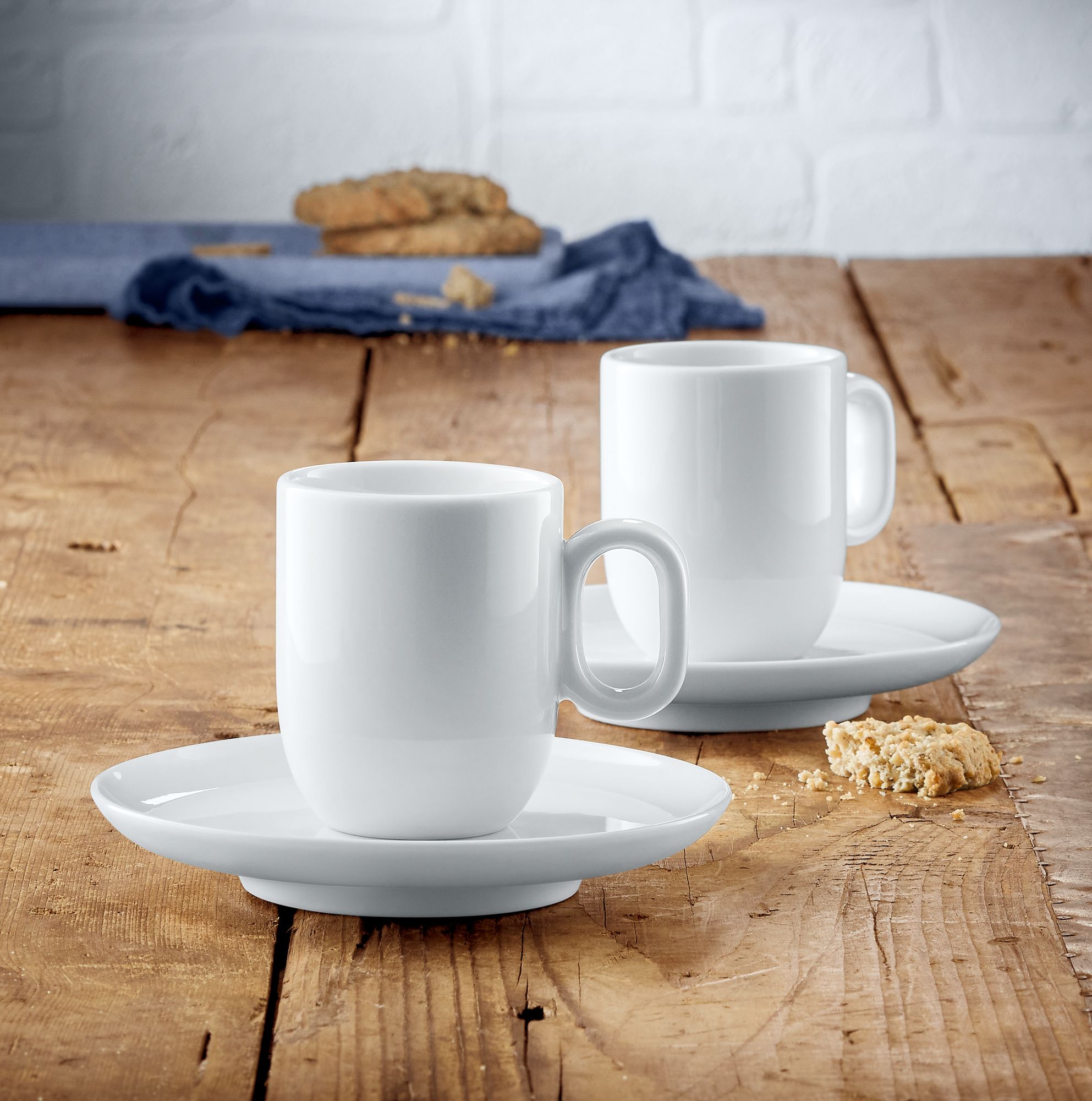 Espressokopje met schoteltje BARISTA, set van 2 stuks, wit, WMF
