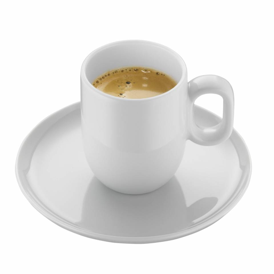 Espressokopje met schoteltje BARISTA, set van 2 stuks, wit, WMF