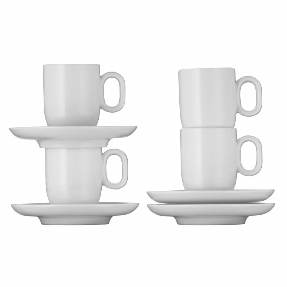 Espressokopje met schoteltje BARISTA, set van 2 stuks, wit, WMF