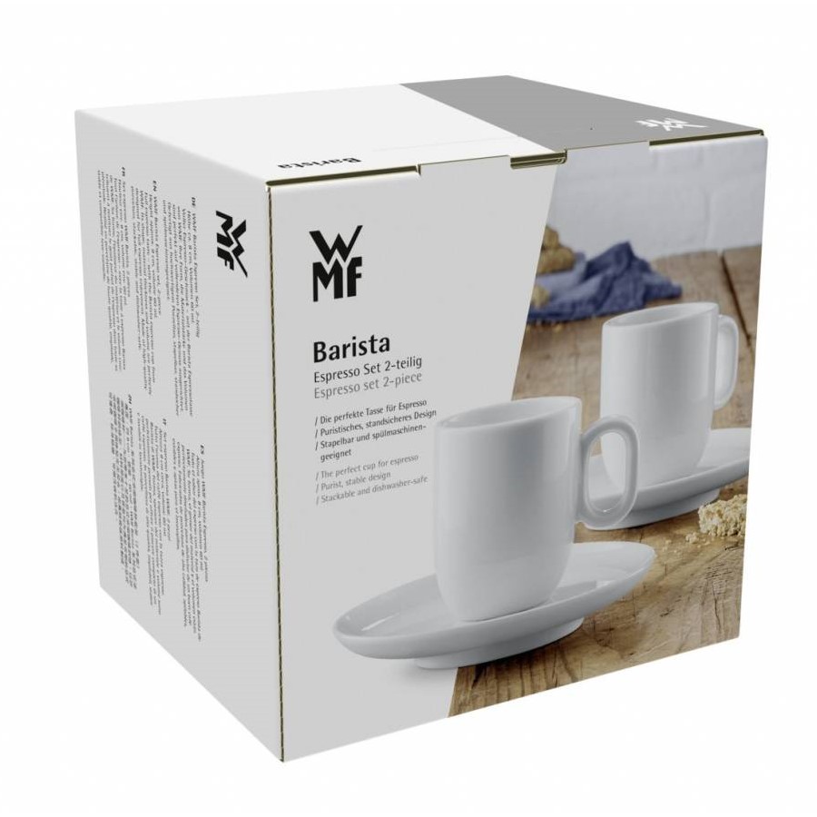 Espressokopje met schoteltje BARISTA, set van 2 stuks, wit, WMF