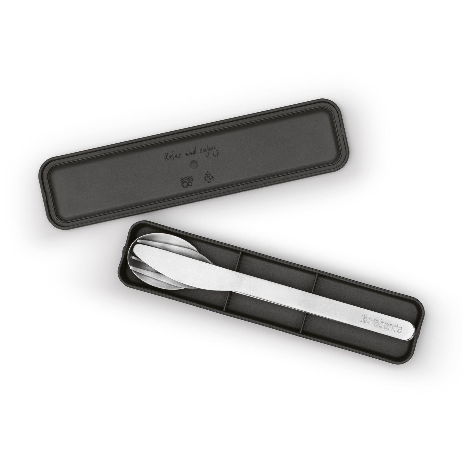 Bestekset met houder MAKE & TAKE, 3-delig, donkergrijs, Brabantia
