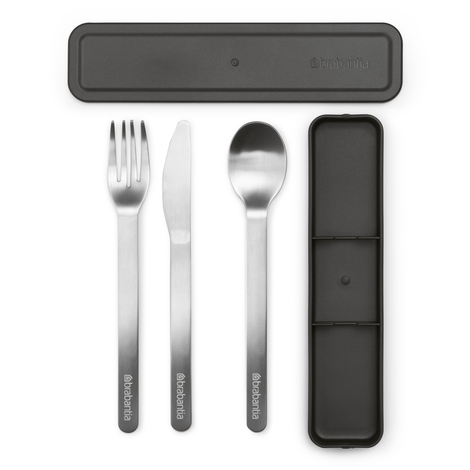 Bestekset met houder MAKE & TAKE, 3-delig, donkergrijs, Brabantia
