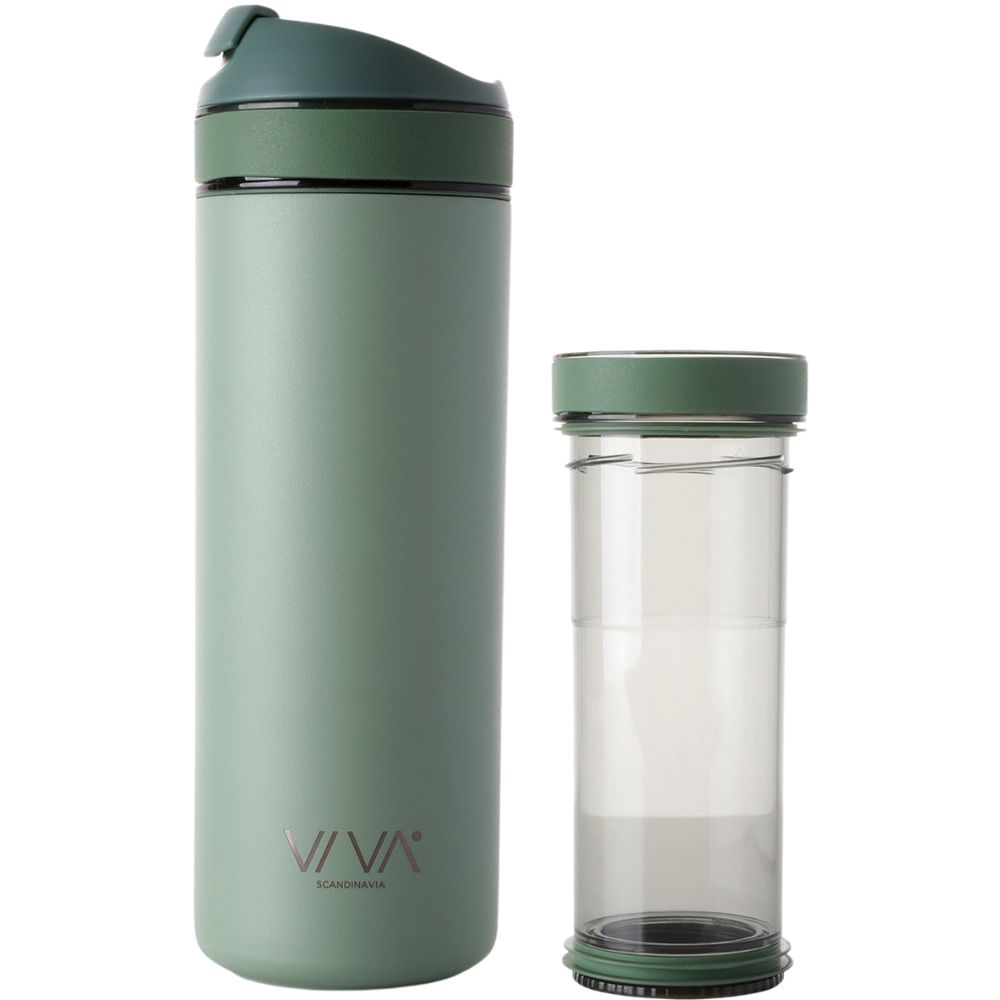 Reisbeker RECHARGE ANYTIME 460 ml, met thee-infuser, groen, Viva Scandinavia