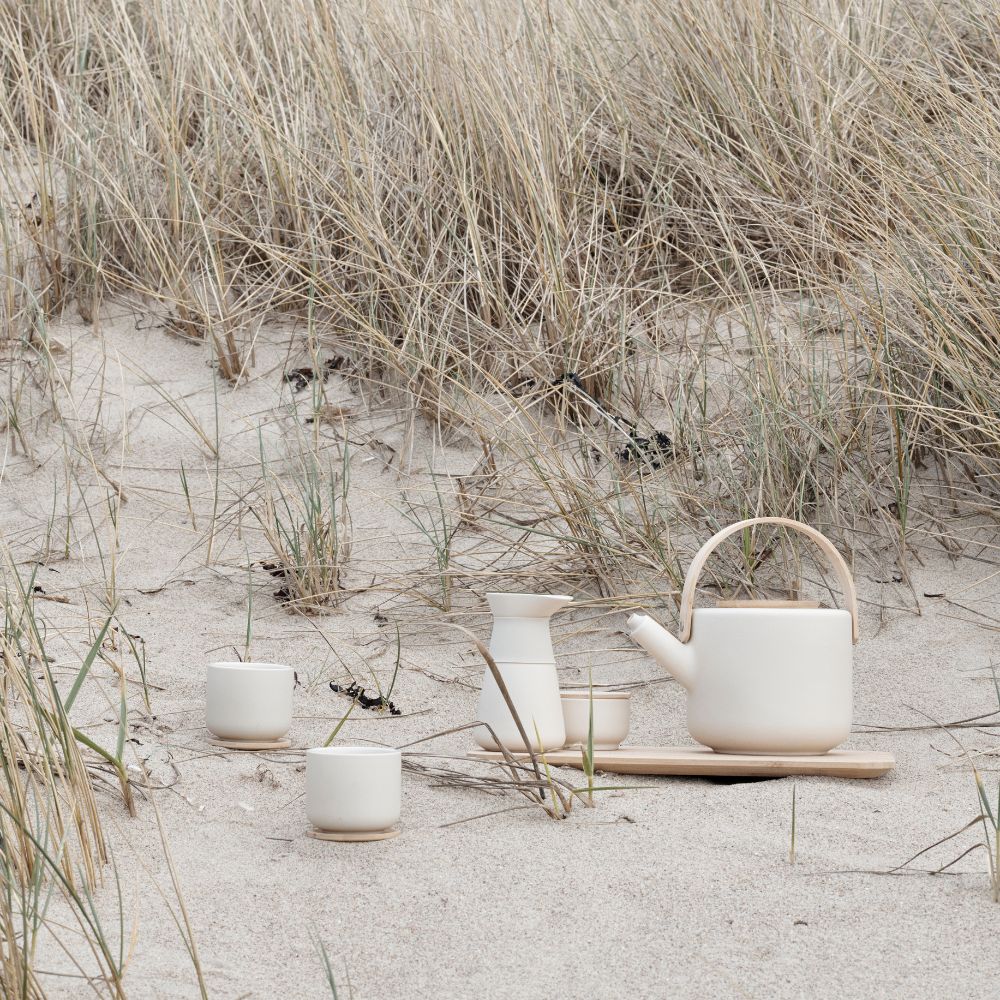Mok met onderzetter THEO 200 ml, zand, Stelton