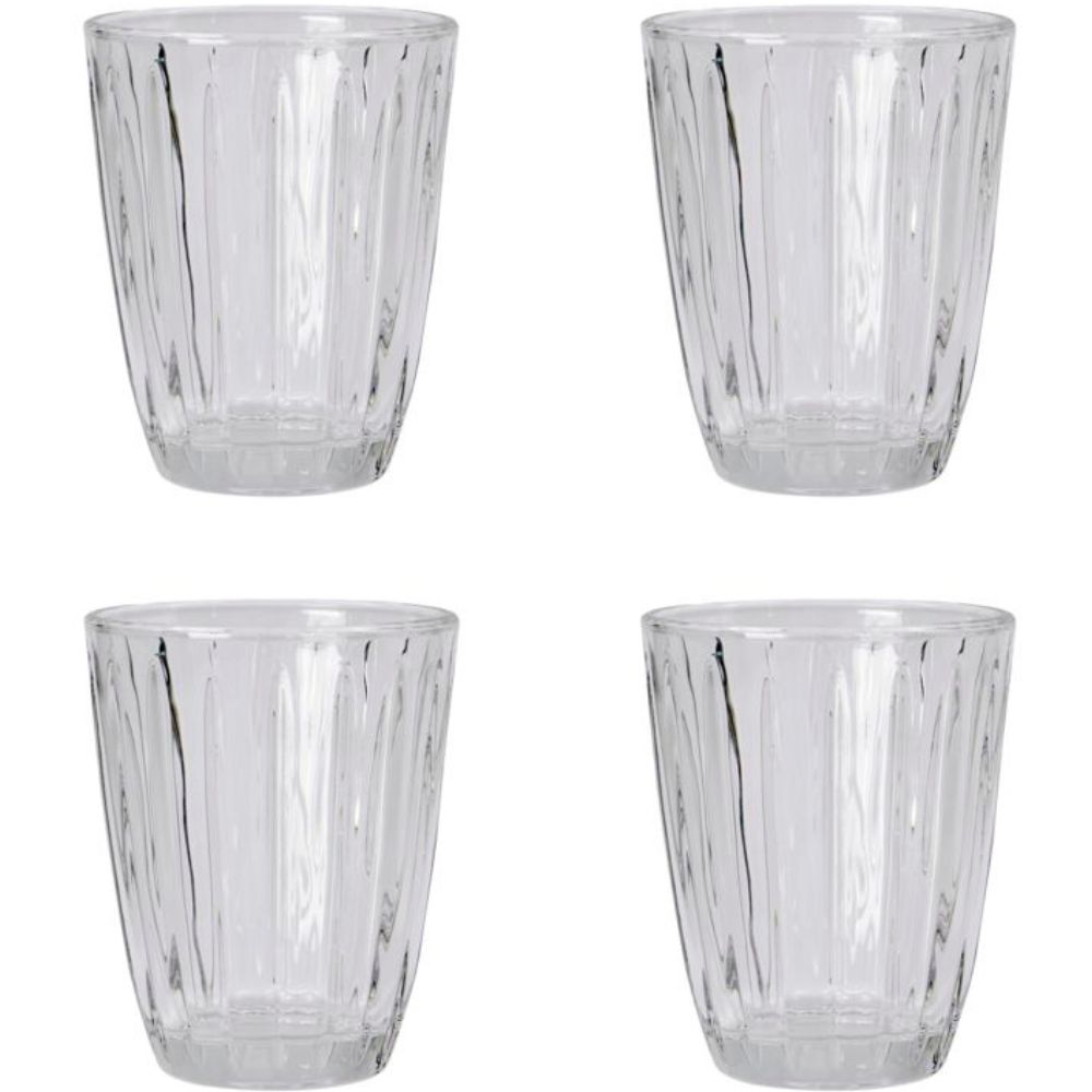 Waterglas GROOVE, set van 4 stuks, 200 ml, Nicolas Vahé