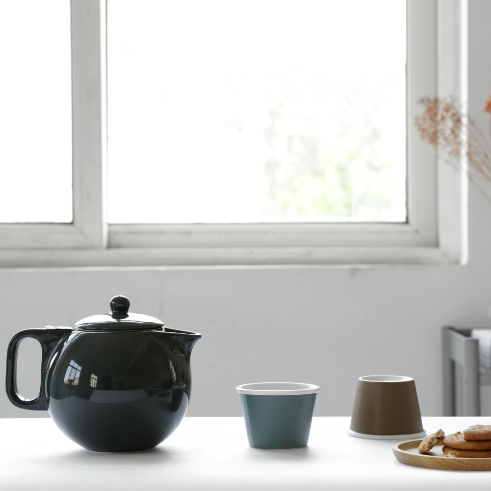 Theepot JAIMI 1 l, groen, porselein, Viva Scandinavia