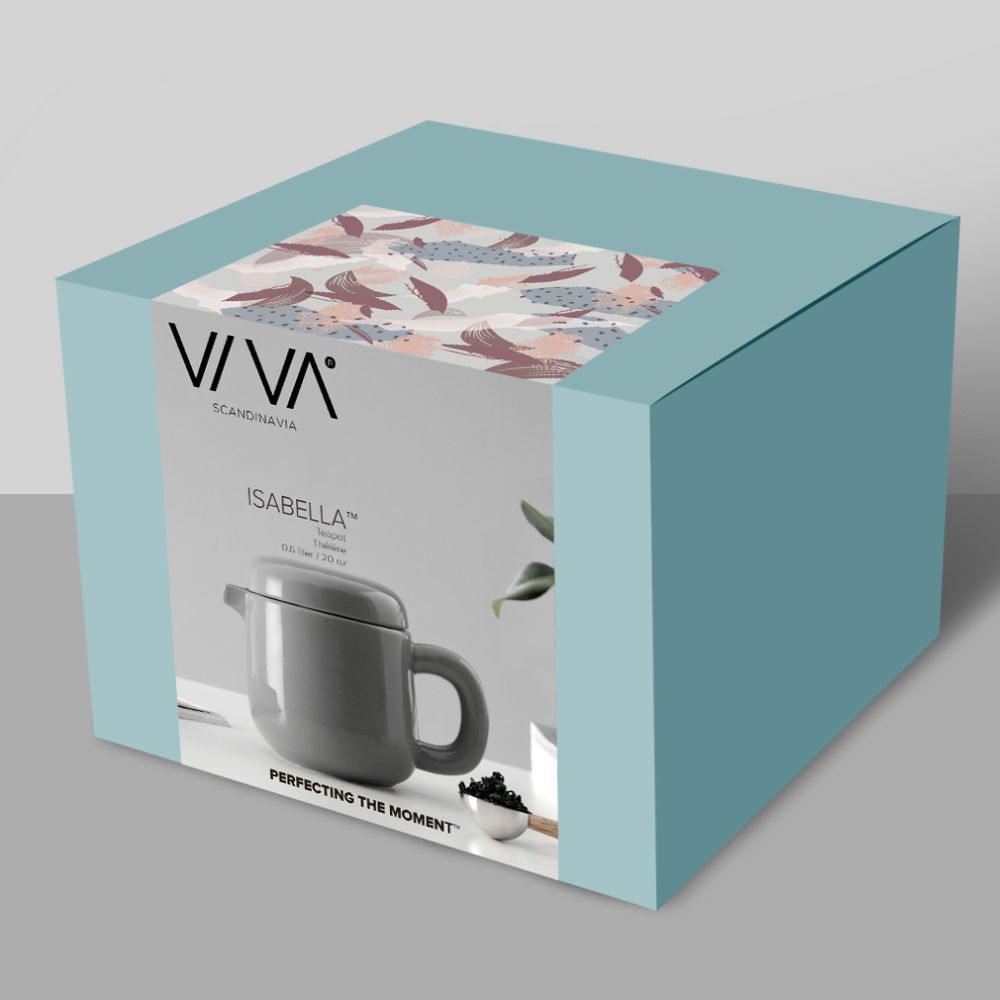 Theepot ISABELLA 600 ml, grijs, Viva Scandinavia