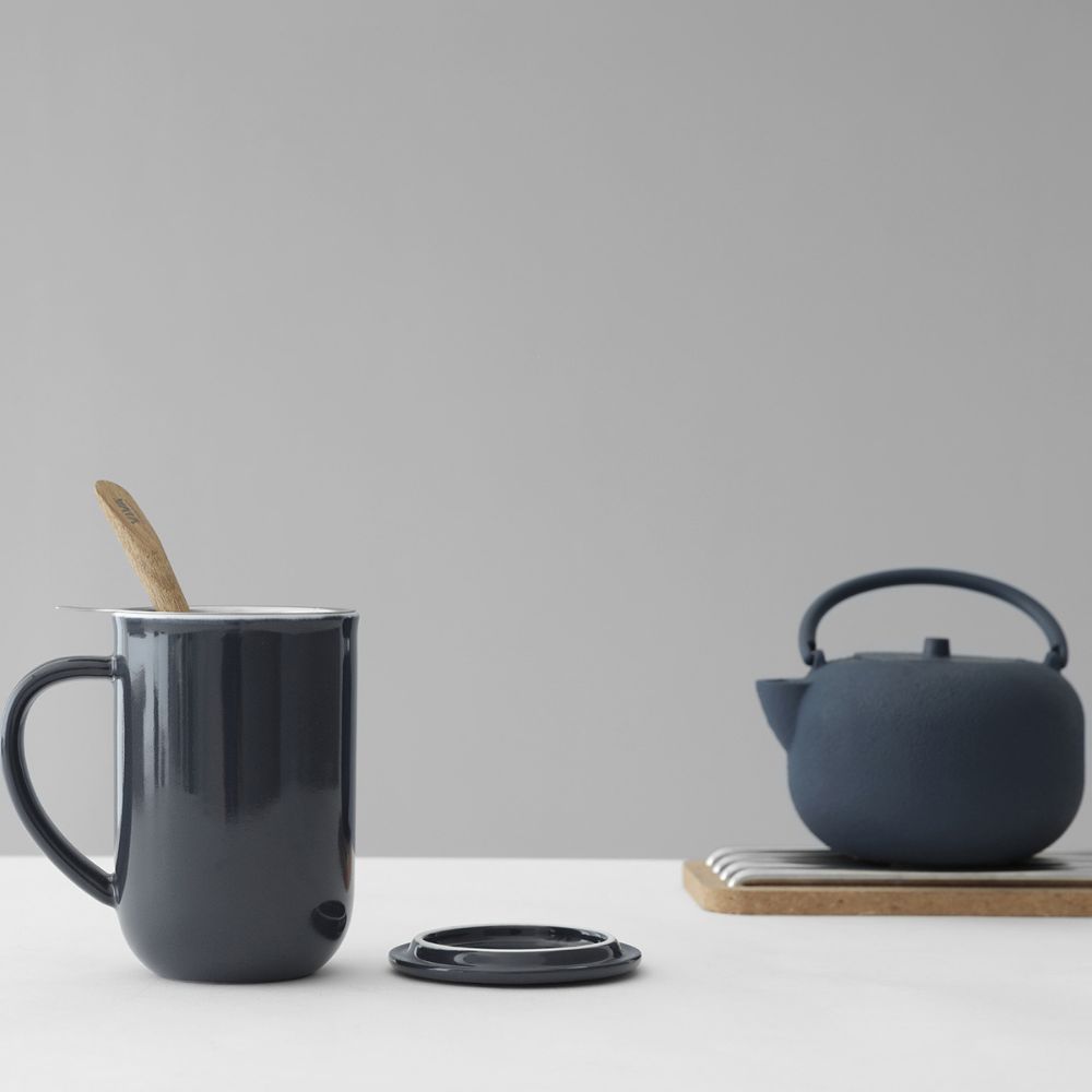 Theemok met infuser MINIMA 500 ml, donkerblauw, Viva Scandinavia