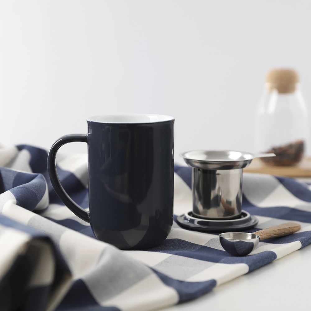 Theemok met infuser MINIMA 500 ml, donkerblauw, Viva Scandinavia