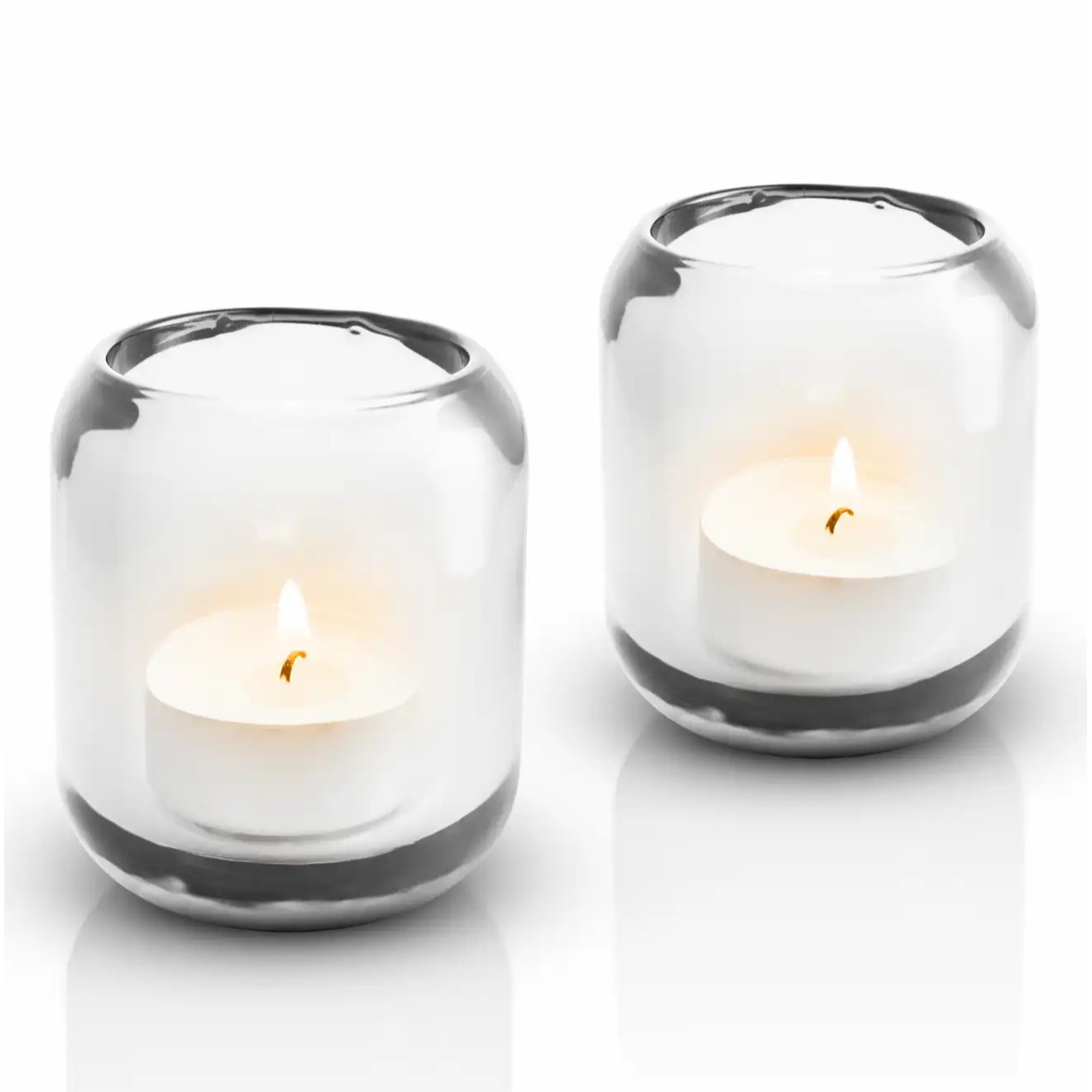 Waxinelichthouder ACORN set van 2 stuks, helder glas, Eva Solo
