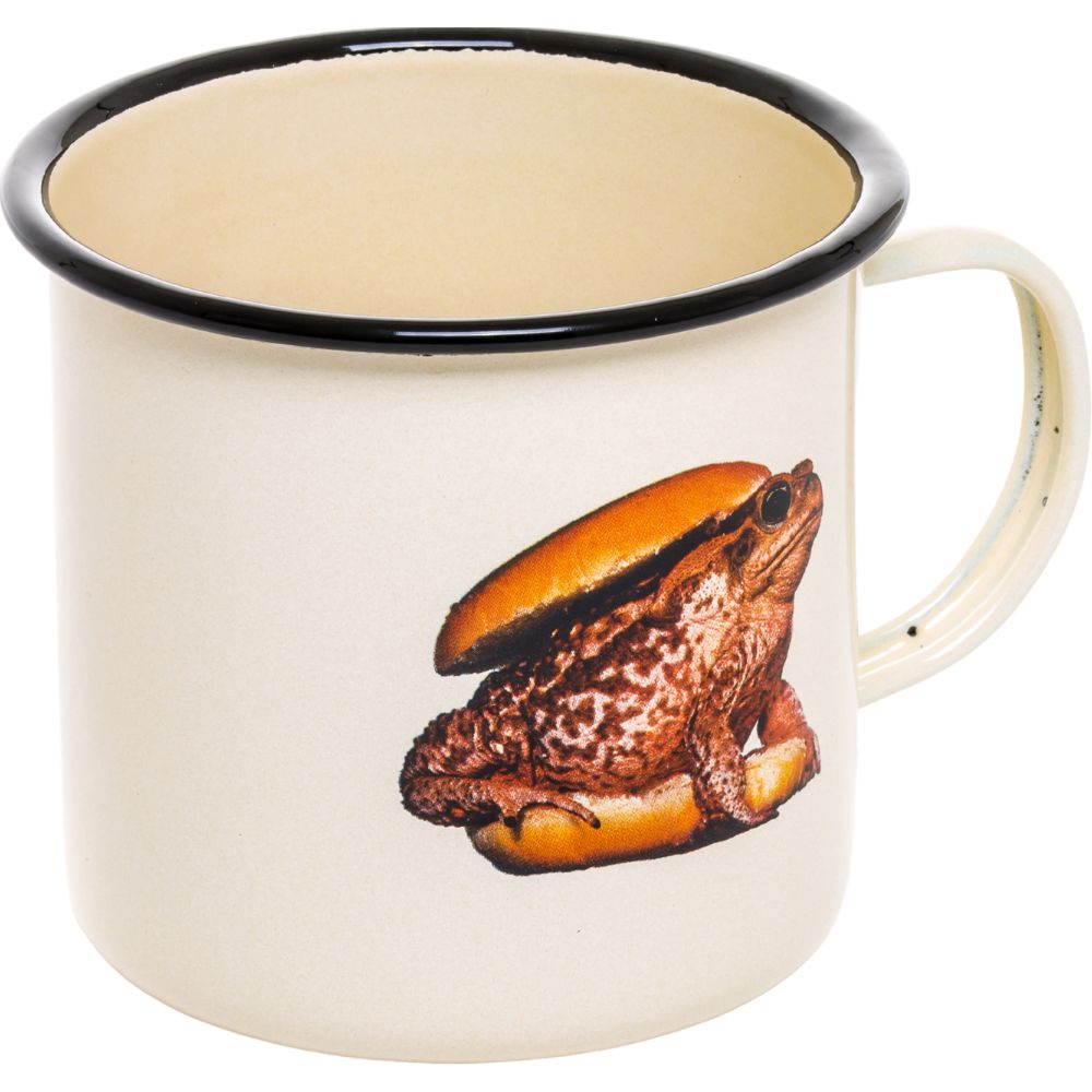 Mok TOILETPAPER TOAD 10 cm beige, emaille, Seletti