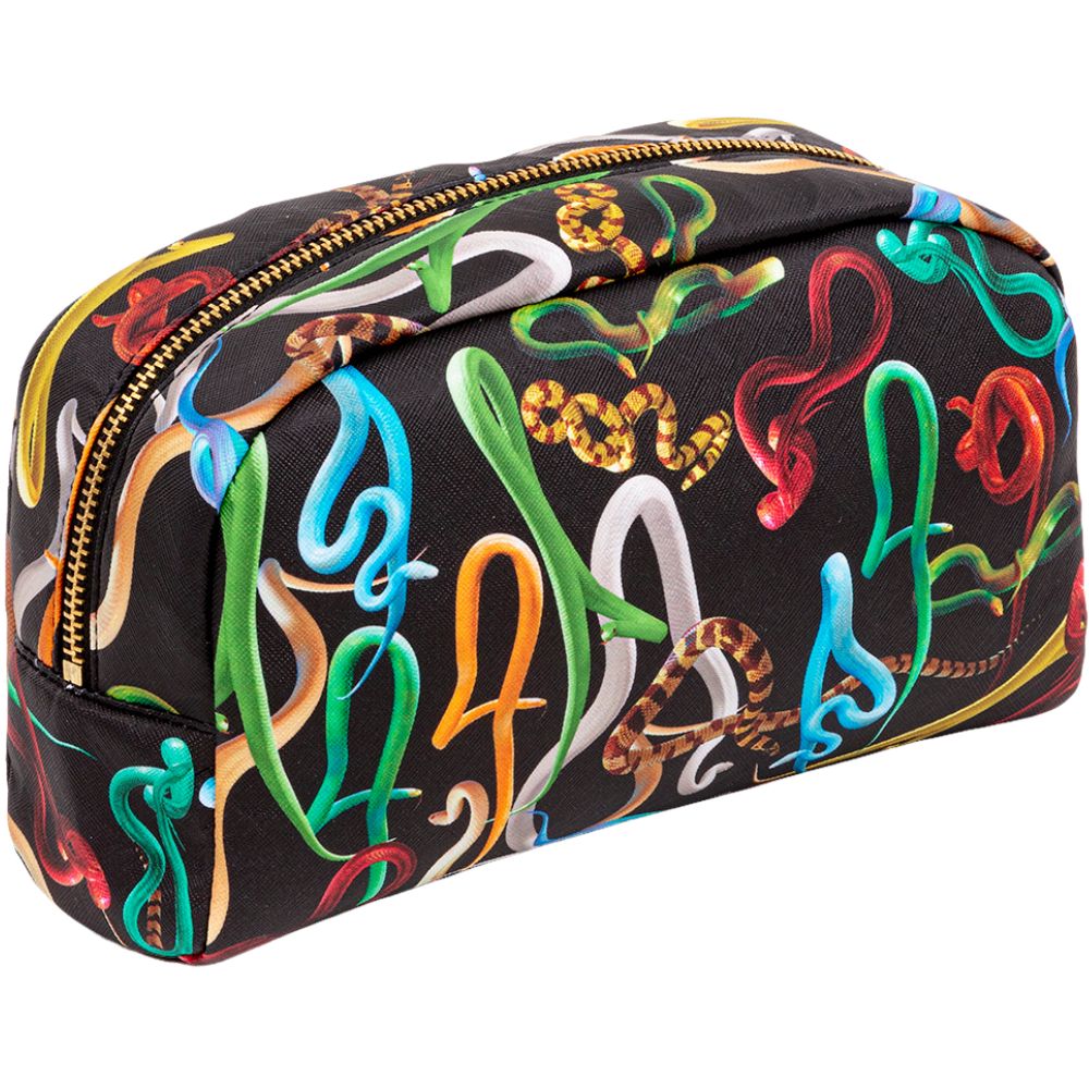 Toilettas TOILETPAPER SNAKES 23 x 13 cm, zwart, Seletti