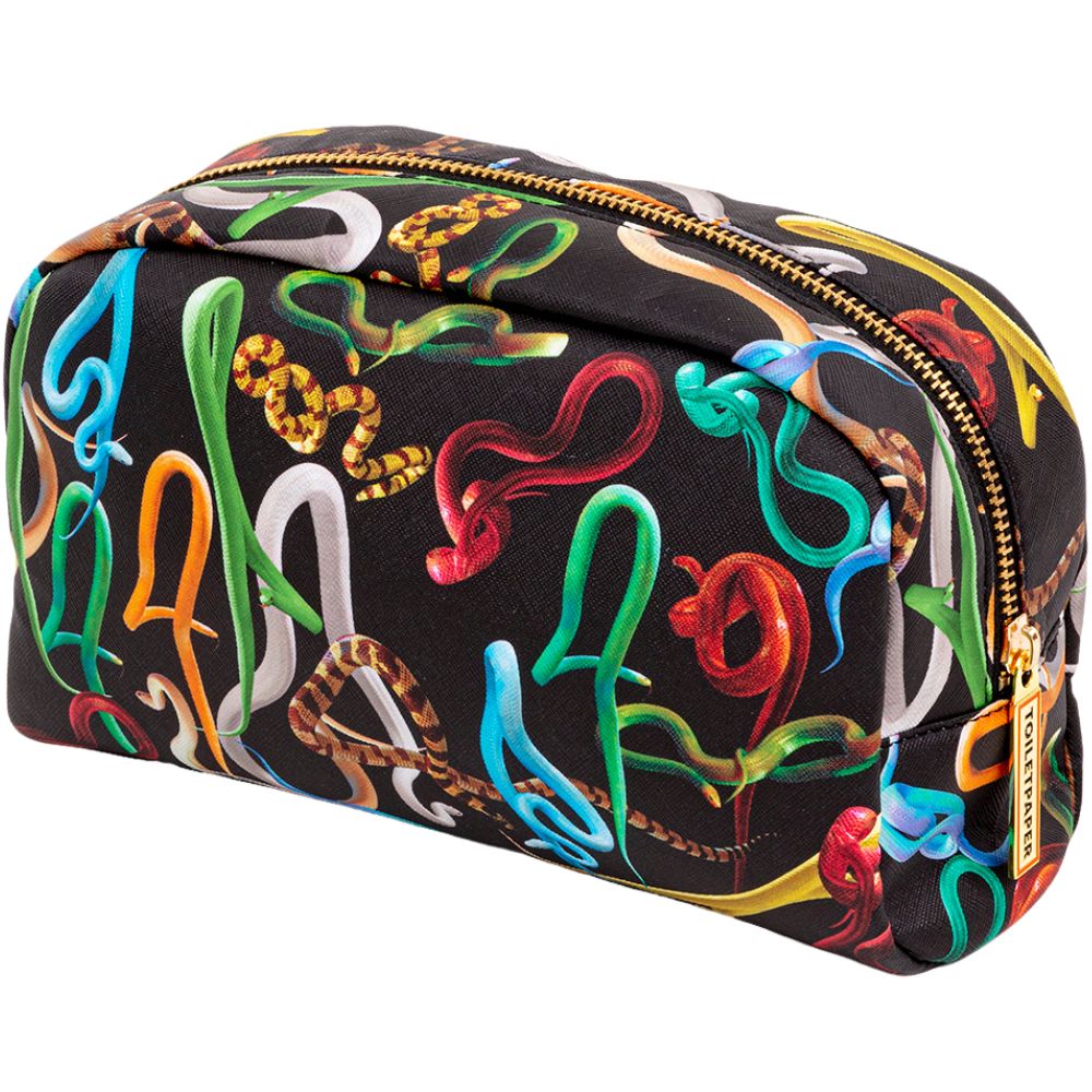 Toilettas TOILETPAPER SNAKES 23 x 13 cm, zwart, Seletti