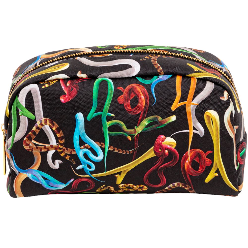 Toilettas TOILETPAPER SNAKES 23 x 13 cm, zwart, Seletti