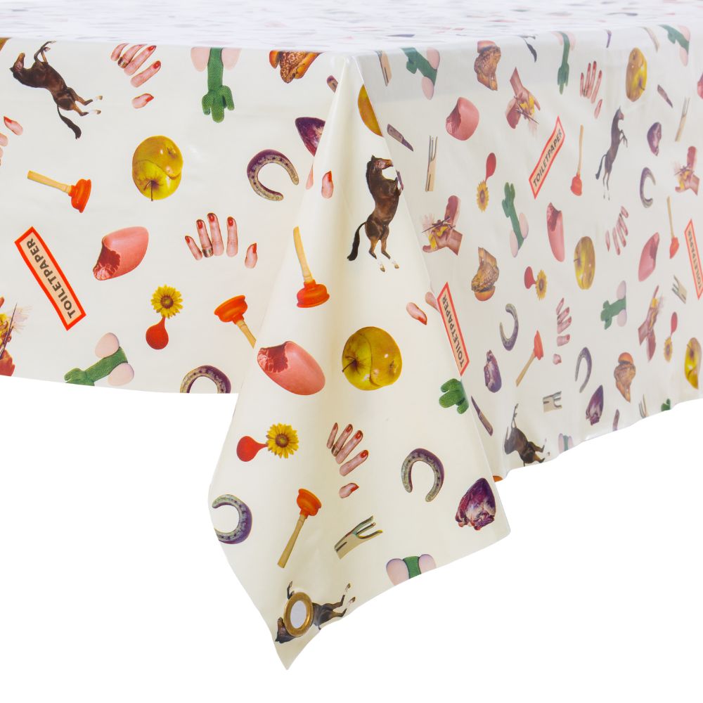 Tafelkleed TOILETPAPER MIX 140 x 240 cm, vinyl Seletti
