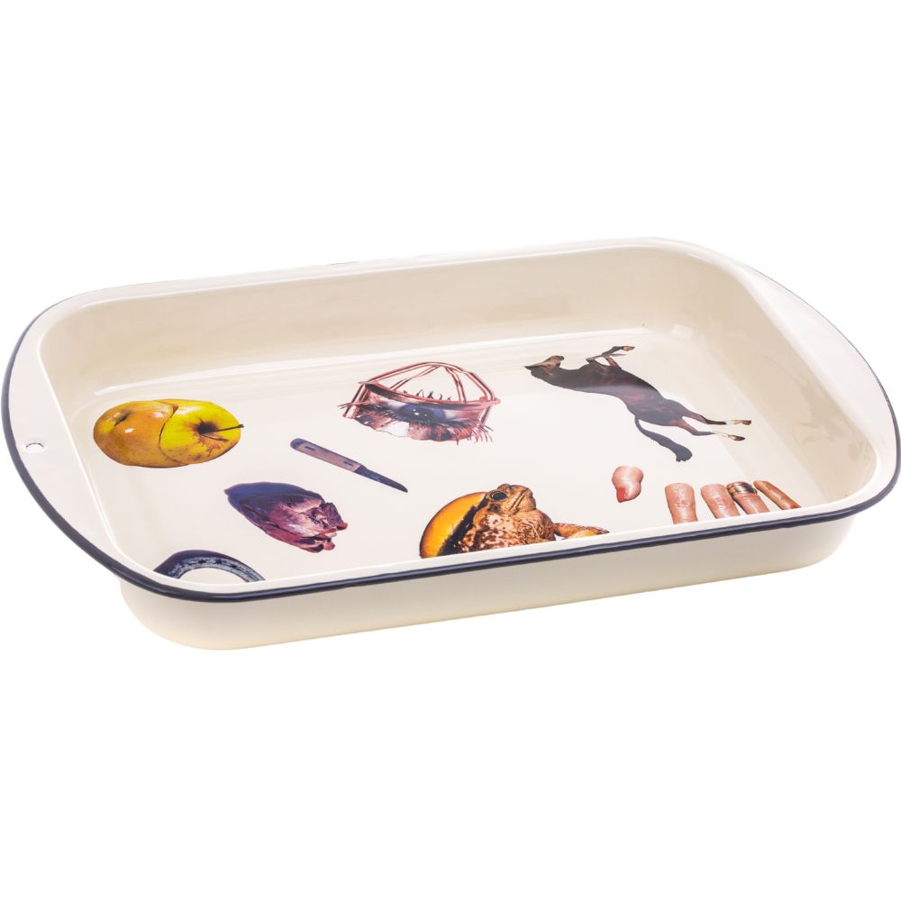 Ovenschaal TOILETPAPER 56 x 29 cm, beige, Seletti