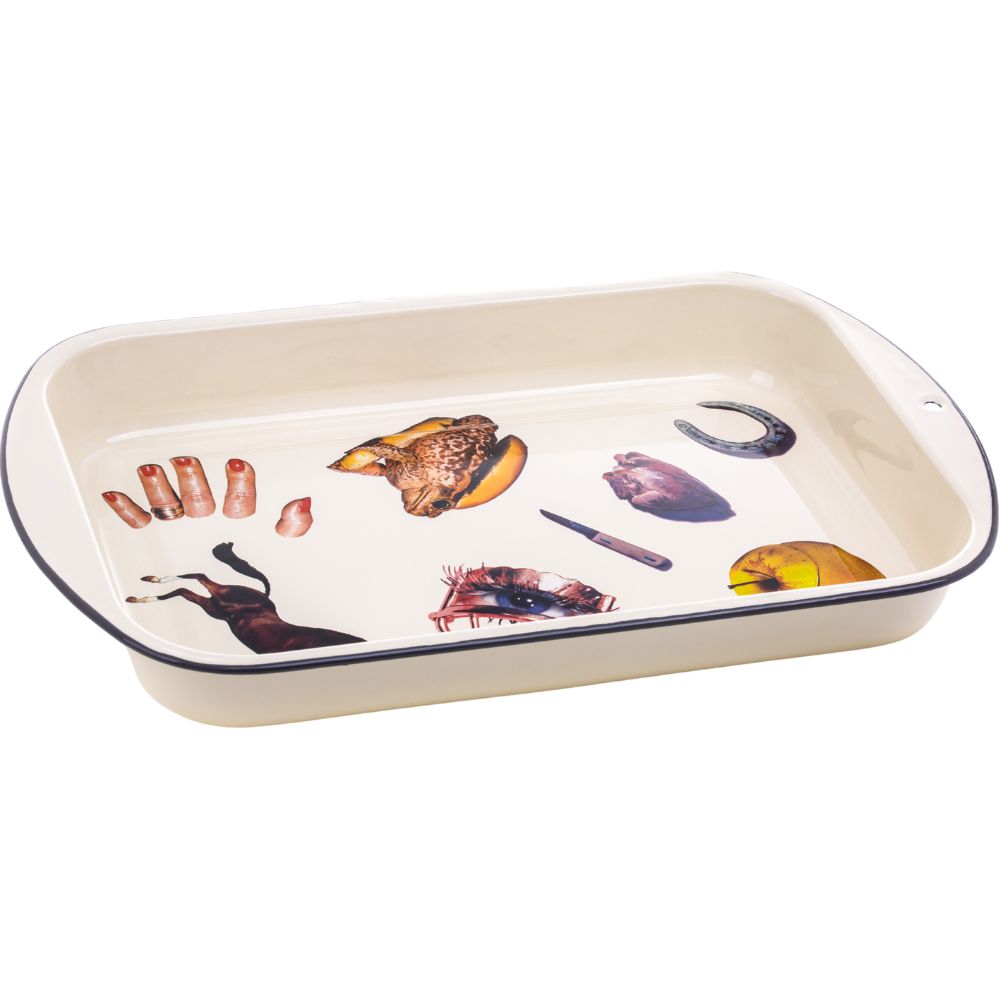 Ovenschaal TOILETPAPER 56 x 29 cm, beige, Seletti