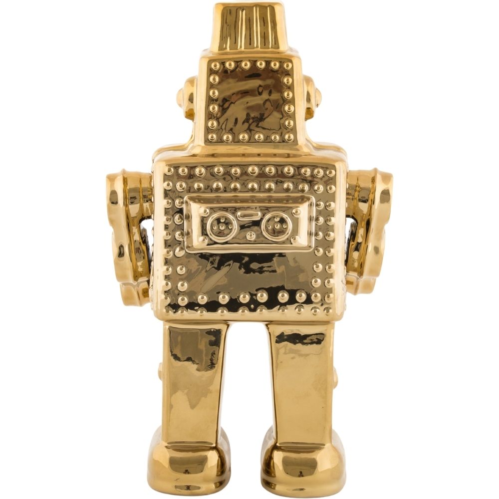 Huisdecoratie MEMORABILIA MY ROBOT 30 cm, goud, porselein Seletti