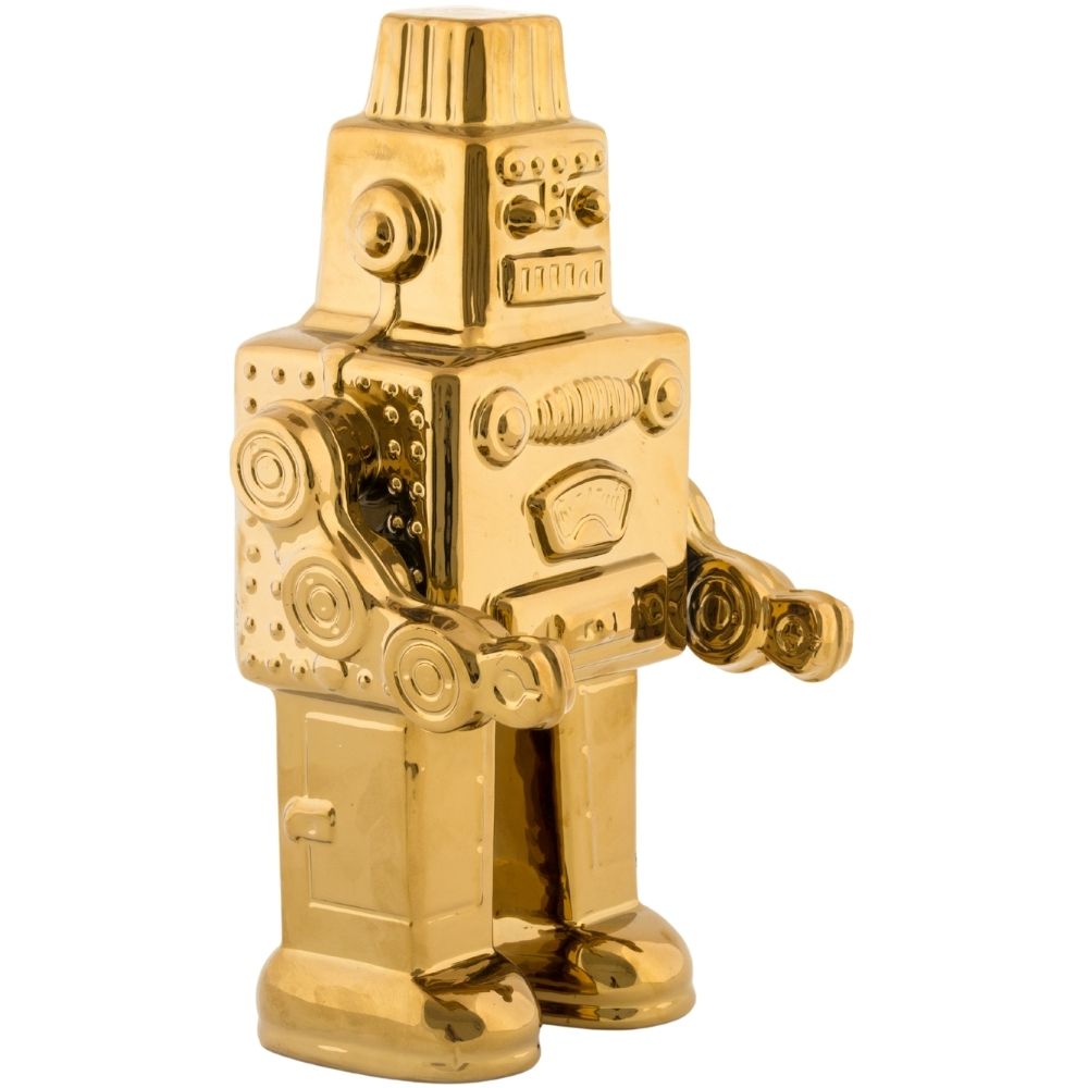 Huisdecoratie MEMORABILIA MY ROBOT 30 cm, goud, porselein Seletti