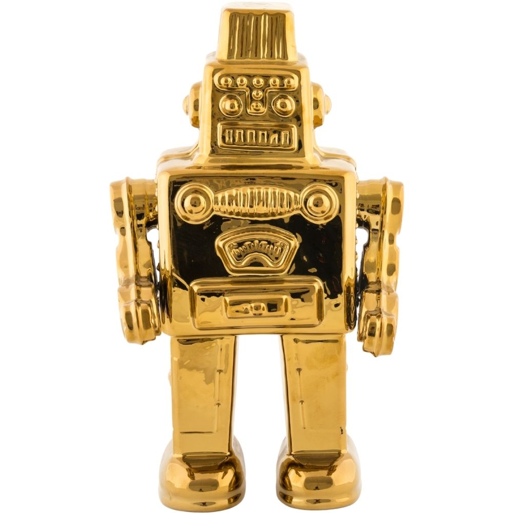 Huisdecoratie MEMORABILIA MY ROBOT 30 cm, goud, porselein Seletti