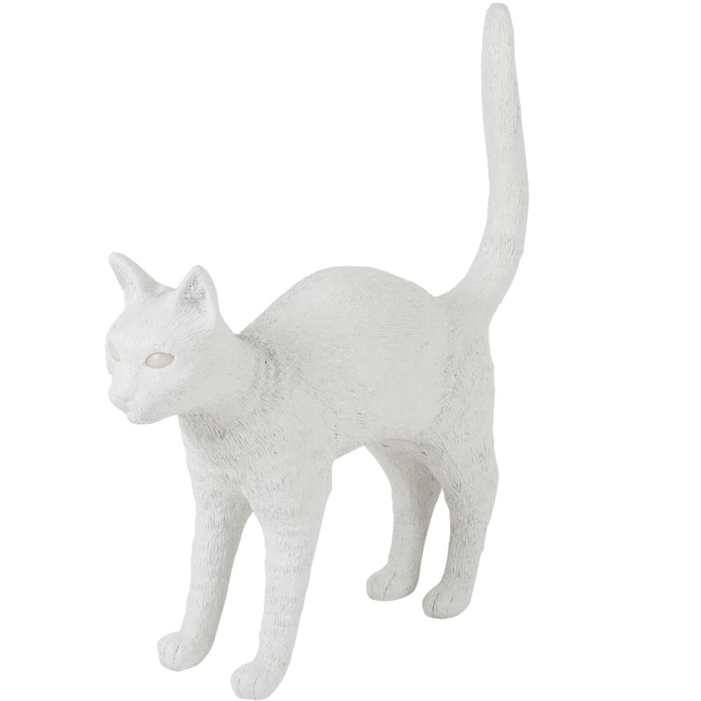 Tafellamp JOBBY THE CAT 52 cm, LED, wit, Seletti