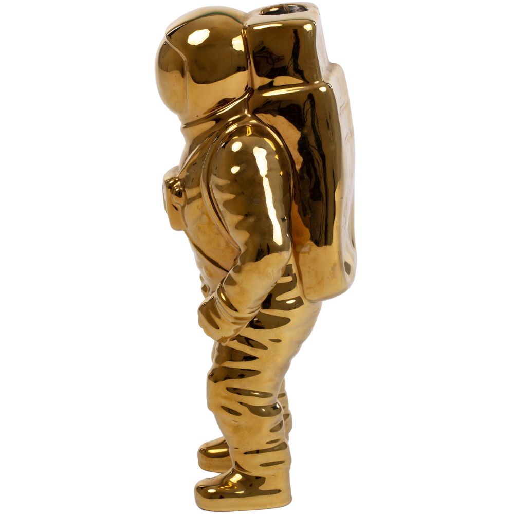 Vaas COSMIC DINER STARMAN 28 cm, goudkleurig, Seletti